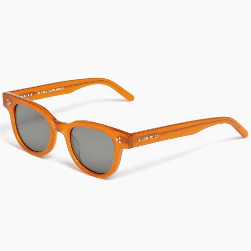 AKILA Legacy Sunglasses; Orange-Brown Acetate Frames, Dark Green Lens *LIMITED*
